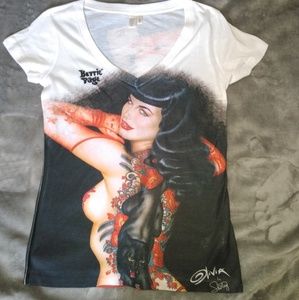 NWOT Custom Made Bettie Page V-neck